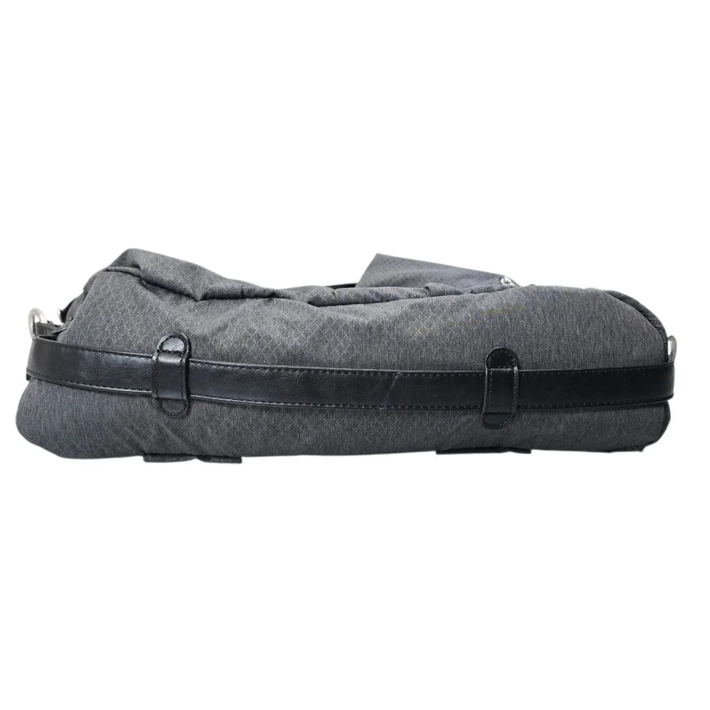 Lassig Neckline Diaper Bag Charcoal‎ Gray Recycled Polyester with Changing Mat